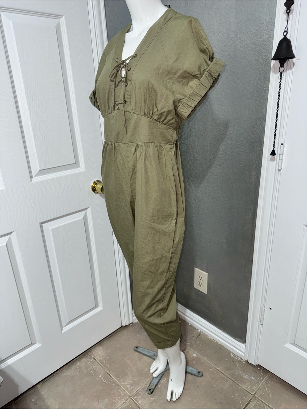Zara Olive Utility Cargo Pants for Men